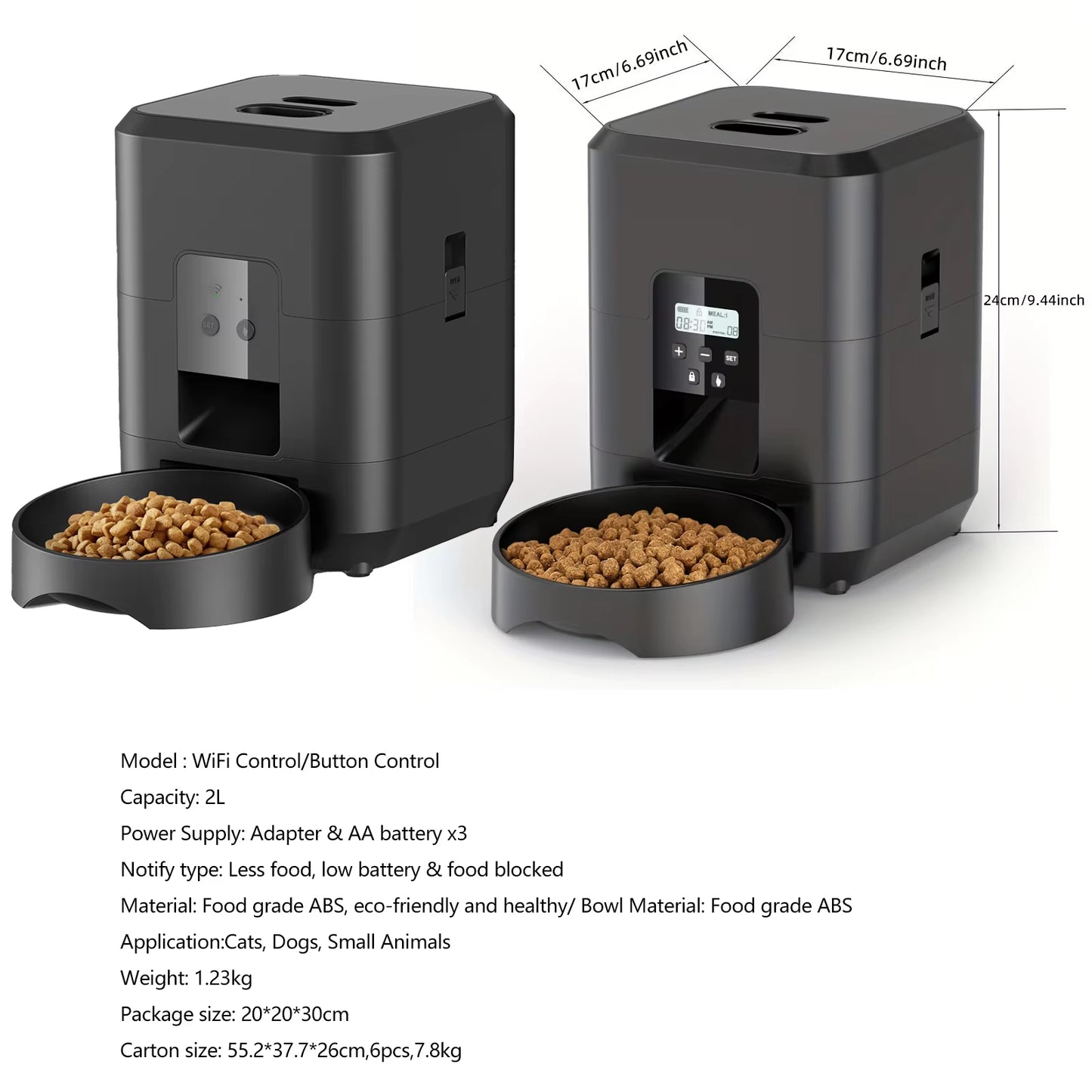 SmartFeast 2L Automatic Pet Feeder (App-Controlled)