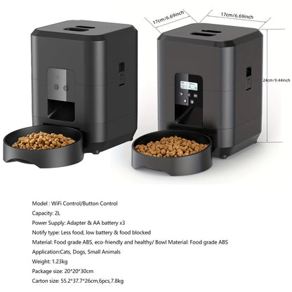 SmartFeast 2L Automatic Pet Feeder (App-Controlled)
