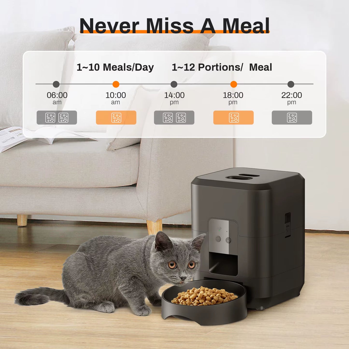 SmartFeast 2L Automatic Pet Feeder (App-Controlled)