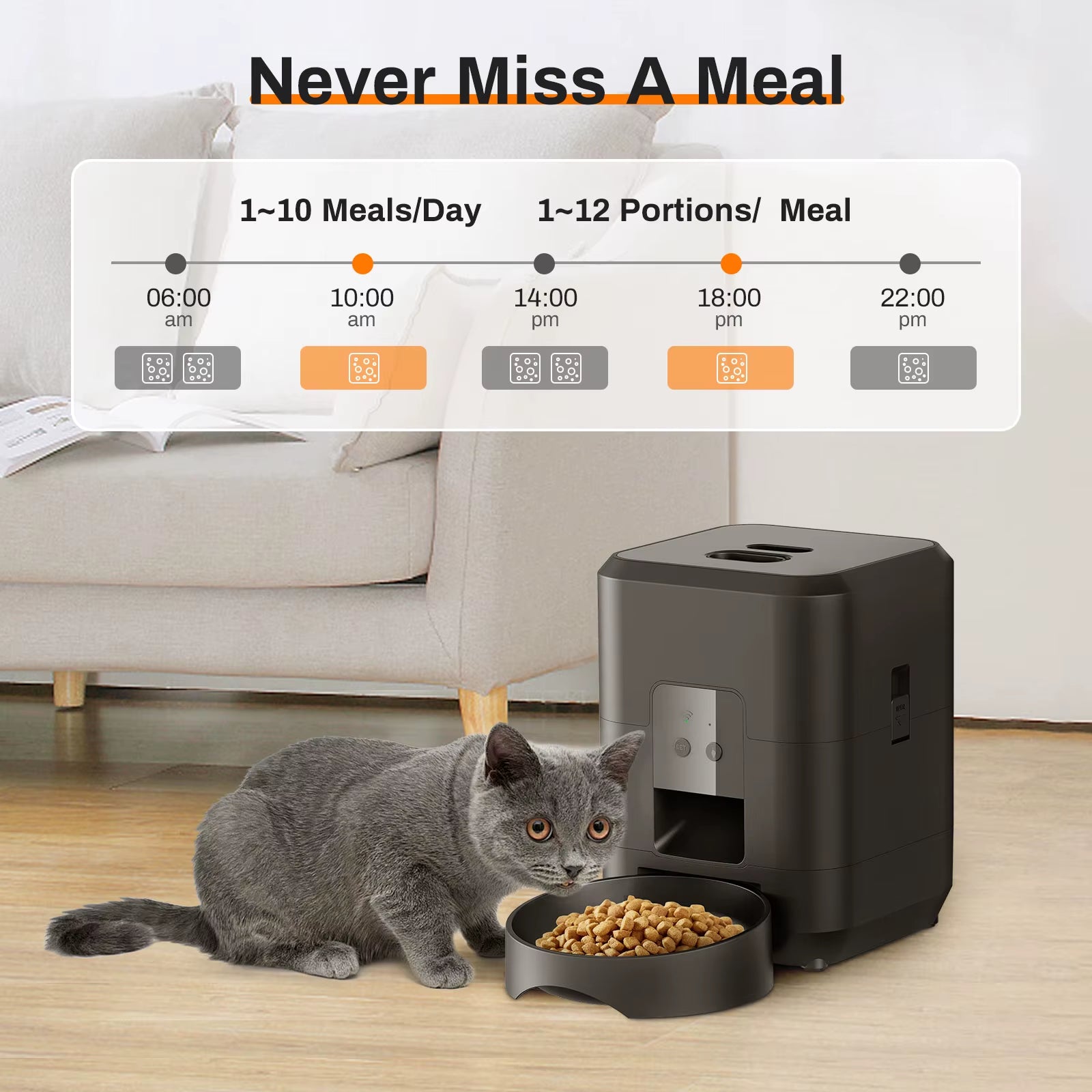 SmartFeast 2L Automatic Pet Feeder (App-Controlled)