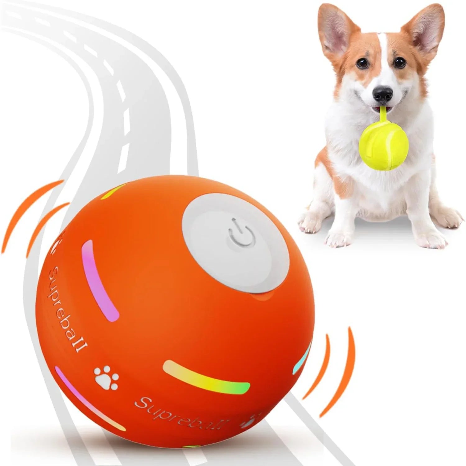 "Interactive Dog Ball Toy – Motion-Activated, USB Rechargeable, for Small & Medium Dogs"